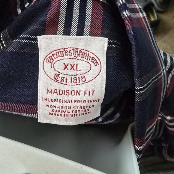 Brooks Brothers Shirt Men's 2XL XXL Madison Fit Original Polo Button Up - Picture 3 of 7